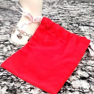 RETIRED BRIGHTON GO RED HEART AWARENESS ❤️ 9 CHARM BRACELET CONVERTIBLE NWOT